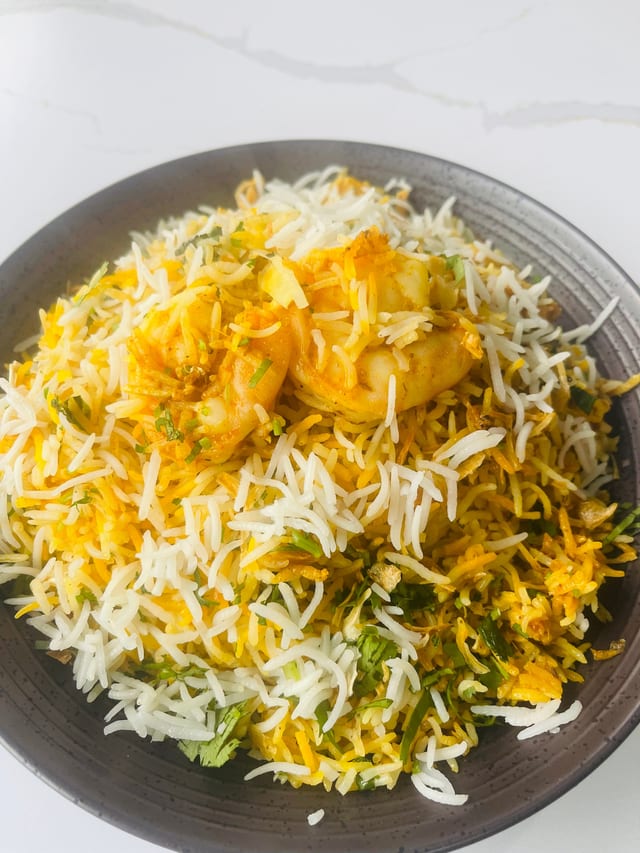 Shrimp Biryani.