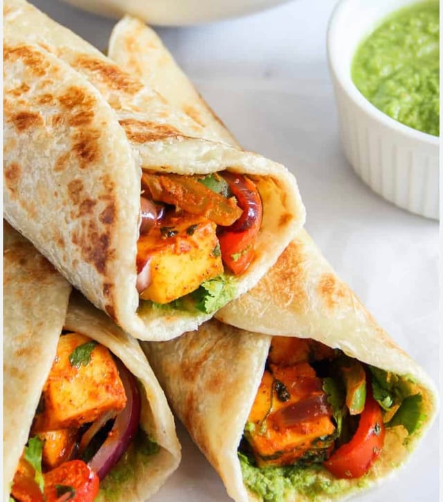 Paneer Kathi Roll.